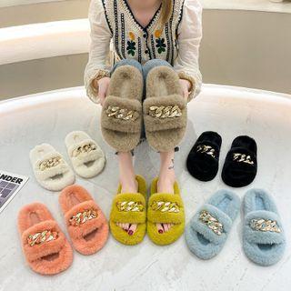 Chain Fluffy Slippers
