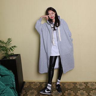 Faux-leather Coral-fleece Lined Leggings