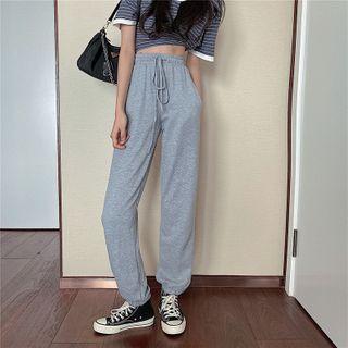 Drawstring Sweatpants Sweatpants - Gray - One Size