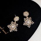 Star Rhinestone Dangle Earring 1 Pair - Gold - One Size
