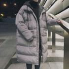Inset Padded Hooded Long Parka