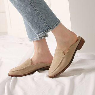 Stitched Backless Loafers