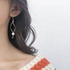 Rhinestone Faux Pearl Drop Hook Earring / Clip-on Earring