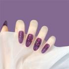 Pointed Faux Nail Tips 62 - Dark Purple - One Size