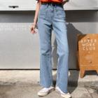 Dual-pocket Straight-leg Jeans