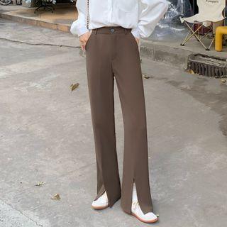High-waist Silt-front Dress Pants