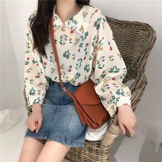 Floral Blouse White - One Size
