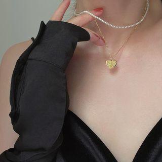 Heart Pendant Sterling Silver Necklace 925 Silver - Necklace - Gold - One Size