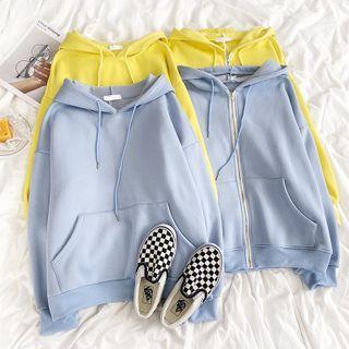 Long-sleeve Plain Hooded Jacket / Long-sleeve Plain Hoodie (various Designs)