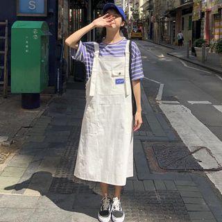 Applique Midi Jumper Dress