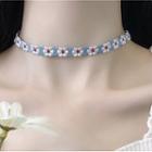 Daisy Embroidered Choker As Shown In Figure - One Size