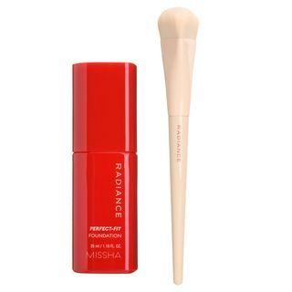 Missha - Radiance Perfect Fit Foundation Special Set - 2 Colors #n21 Vanilla
