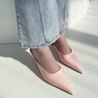 Pointy Flared-heel Mules