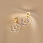 Flower Acrylic Alloy Dangle Earring 1 Pair - Transparent - One Size