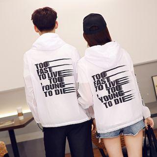 Couple Matching Half Zip Hooded Jacket