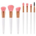 Set Of 7: Makeup Brush T-07-062 - Set Of 7 - White & Gold - One Size