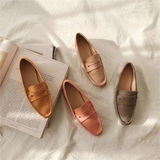 Faux-suede Colored Loafers