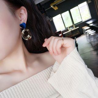 Sweetheart Metal Circle Earrings