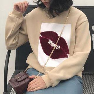 Lips Print Pullover