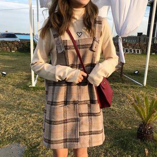 Mini Plaid Jumper Dress