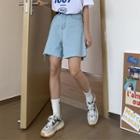 Wide-leg Jeans Shorts