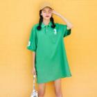 Sports Number Short-sleeve Polo Dress