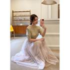 A-line Maxi Tulle Skirt