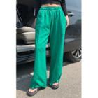 Pintuck Washed Wide-leg Sweatpants