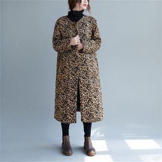 Leopard Print Midi Coat