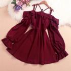 Cold Shoulder Long Sleeve Mini Dress