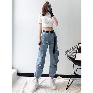 Multi-pocket High-waist Jogger Pants
