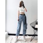 Multi-pocket High-waist Jogger Pants