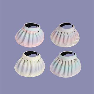 Ruffle Gradient Sun Visor