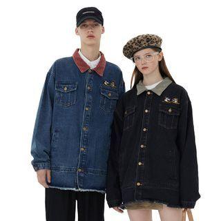 Couple Matching Cartoon Denim Jacket