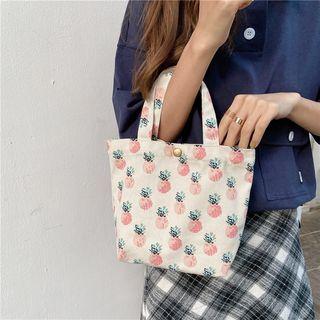 Printed Canvas Mini Tote Bag
