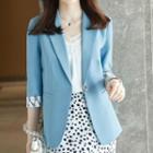 3/4-sleeve Slim Fit Blazer