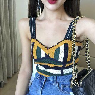 Patterned Wide-strap Top