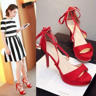 Lace-up High Heel Sandals