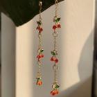 Cherry Fringed Earring 1 Pair - Stud Earring - One Size