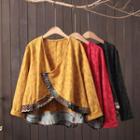 Patterned Trim Wrapped Light Jacket