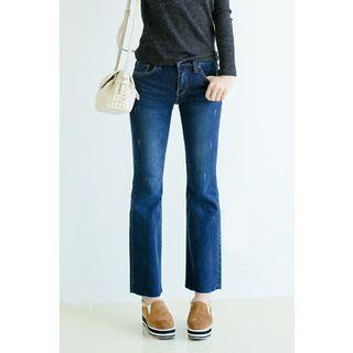 Brushed-fleece Boot-cut Jeans