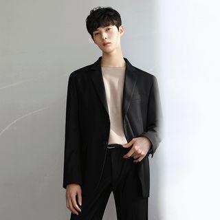 Single-breasted Blazer / Straight-fit Dress Pants