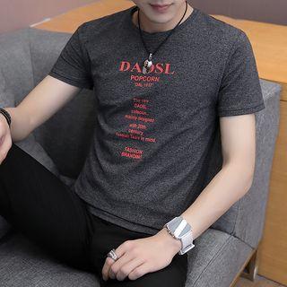 Lettering Plain T-shirt