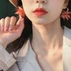 Fabric Flower Drop Earring