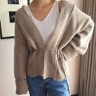Open-front Cardigan Oatmeal - One Size