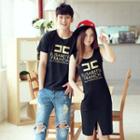 Couple Matching Short-sleeve Lettering T-shirt / Sleeveless Lettering Dress