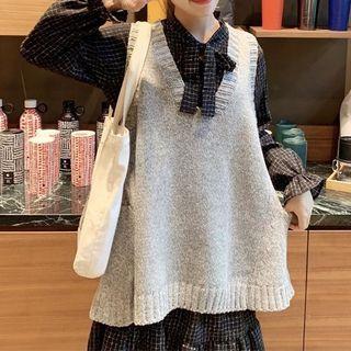 Set: Vest + Long-sleeve Dress
