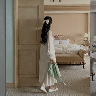 Keyhole-back Tiered Long Dress