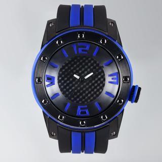 Stainless Steel Water Resistant Silicon Strap Watch Blue - One Size