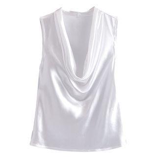Sleeveless Cowl Neck Top